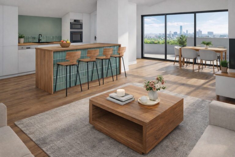 2 AppartementPro Salon cuisine espace de vie architecture interieure