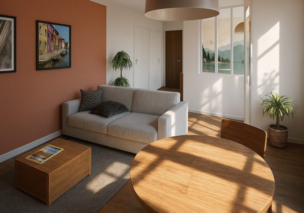 2 Projet Airbnb Appartement Salon architecture interieure