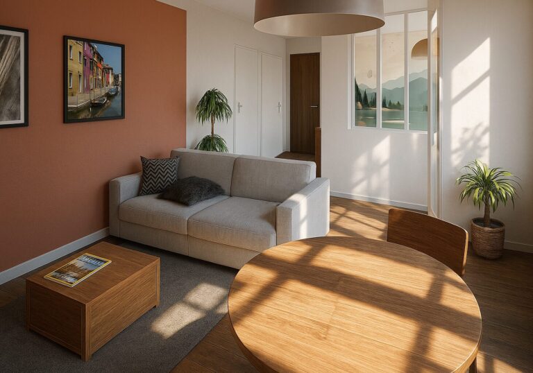 2 Projet Airbnb Appartement Salon architecture interieure