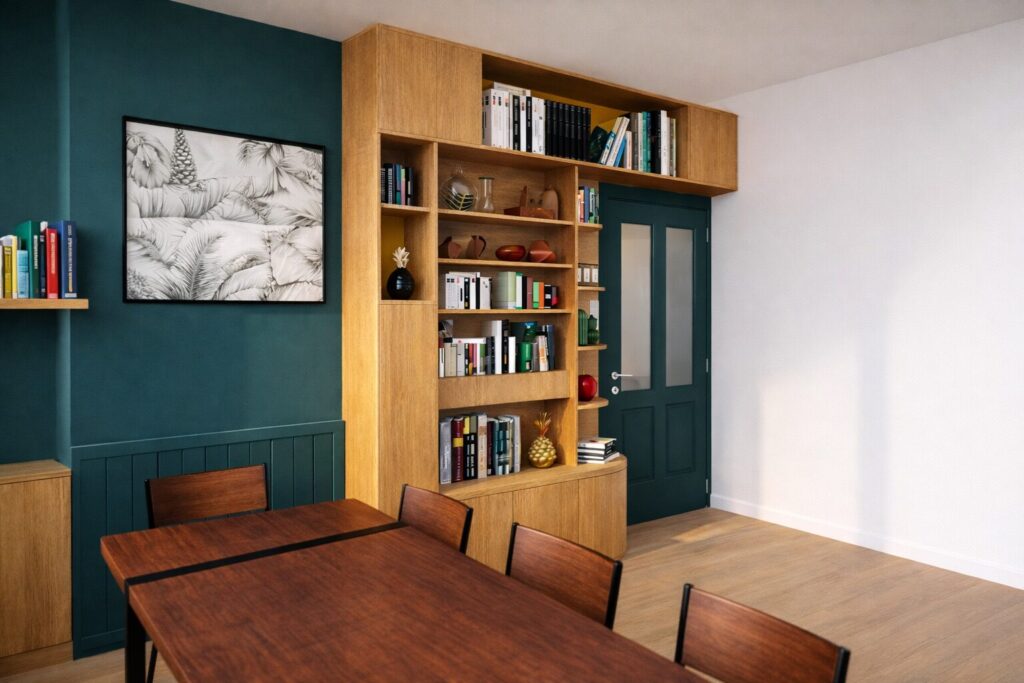 3 MeubleEntree rangement bibliotheque meuble sur mesure