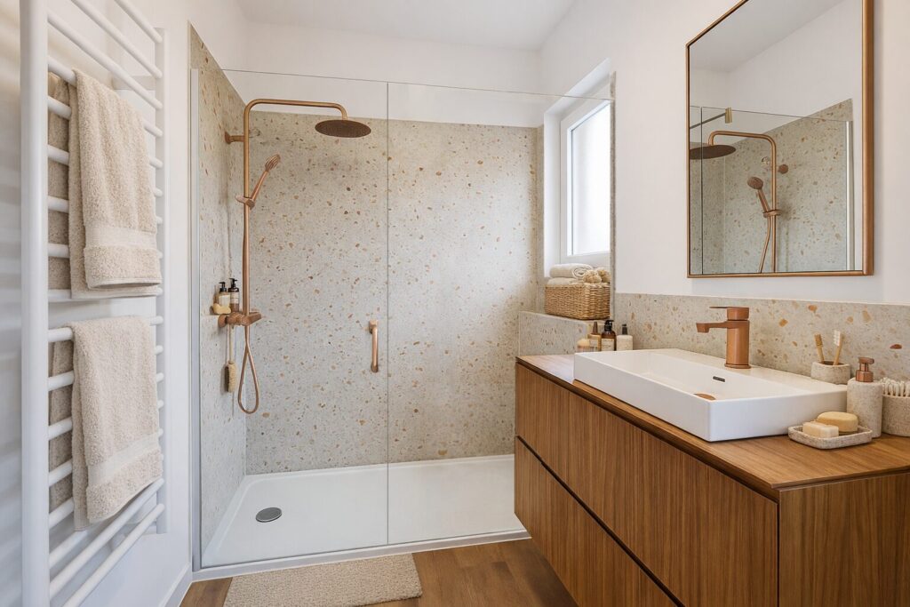 3 SalleDeBain Terrazzo Cuivre Bois