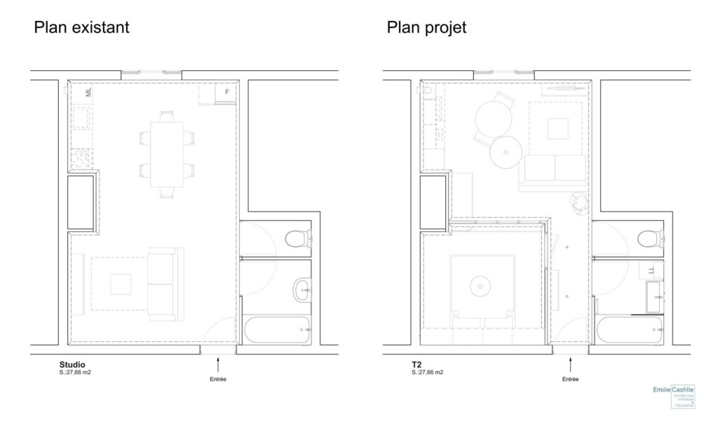 8 Projet Airbnb Appartement plans architecture interieure